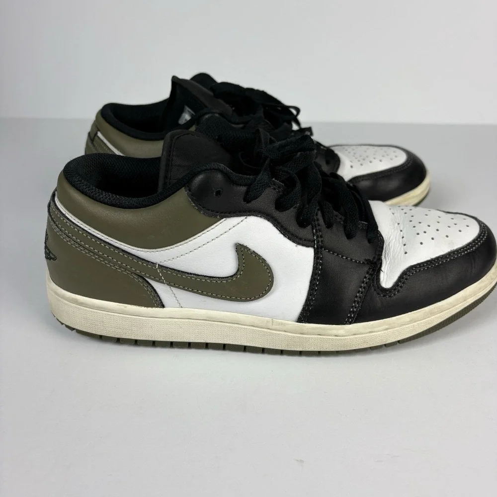 Size 10 - Air Jordan 1 Low Black Toe Medium Olive